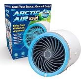 Arctic Air Ice Jet Personal Air Cooler, 3-Speed Room Cooler with Reusable Ice Packs, Portable Cooler with Multi-Directional Vent &amp; 7 LED Lights, Whisper-Quiet Air Cooler for Room