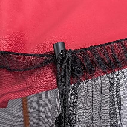 Ak Energy Screen Cover Outdoor Patio Umbrella Table Tent Parasol Mosquito Bug Insect Net Zippered Entrance