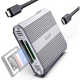 Alxum CFexpress Type B &amp; SD Card Reader, 10Gbps USB C 2-in-1 Card Adapter | CFexpress Type B and SD4.0 Dual-Slot Memory Card Reader, Portable USB 3.2 Gen 2 Card Adapter for Windows/Mac/Linux/Android