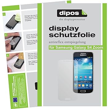dipos I 2X Schutzfolie matt passend für Samsung Galaxy S4 Zoom Folie Displayschutzfolie