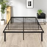 Zinus Caleb Double Bed Frame 4ft6 135x190 cm Steel Slat Support Black view 8