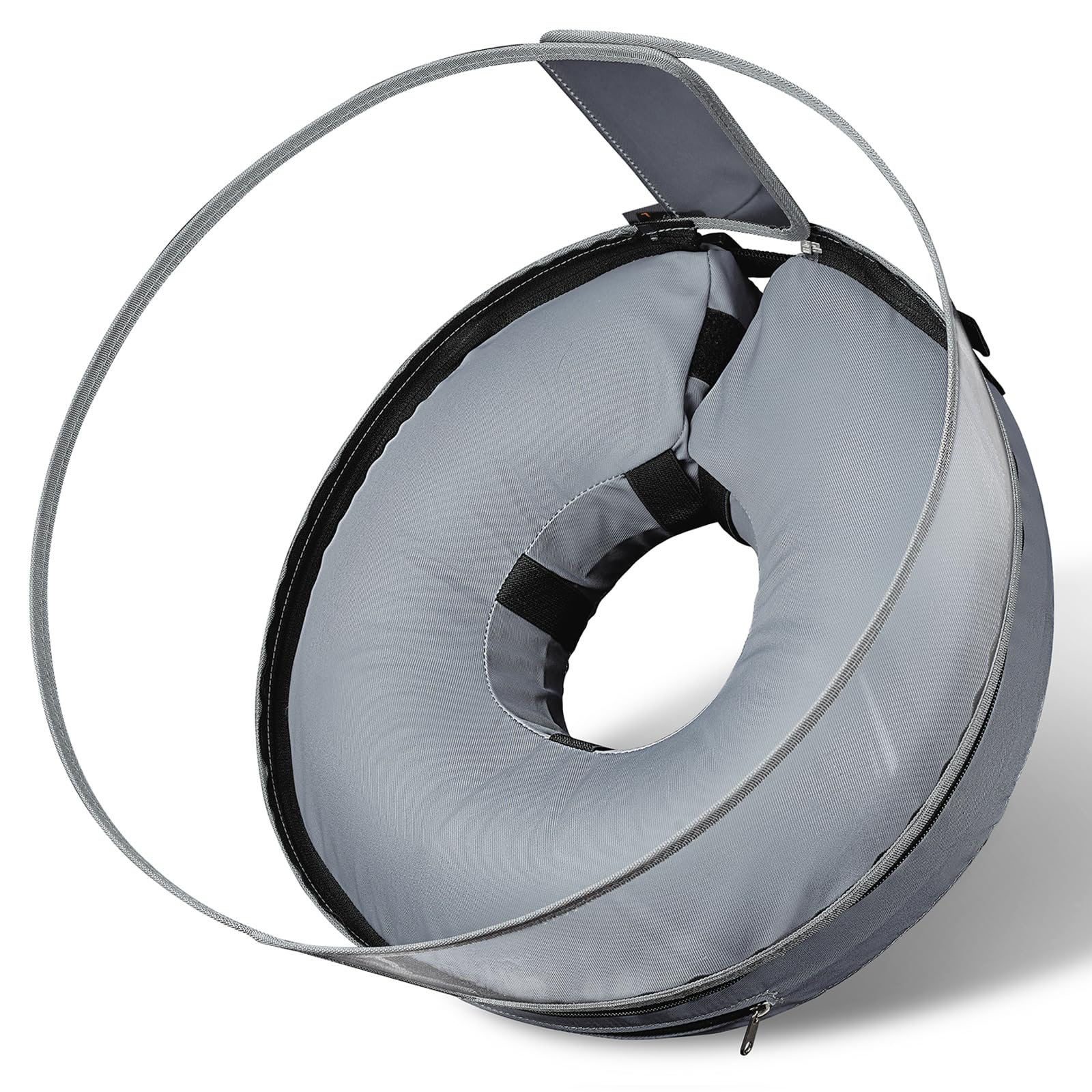 Photo 1 of BARKLESS Donut Cone for Medium Dogs, Protective Collar After Surgery to Stop Licking, Blow up Dog Surgery Collar with Transparent Shield, Inflatable Pillow Cone