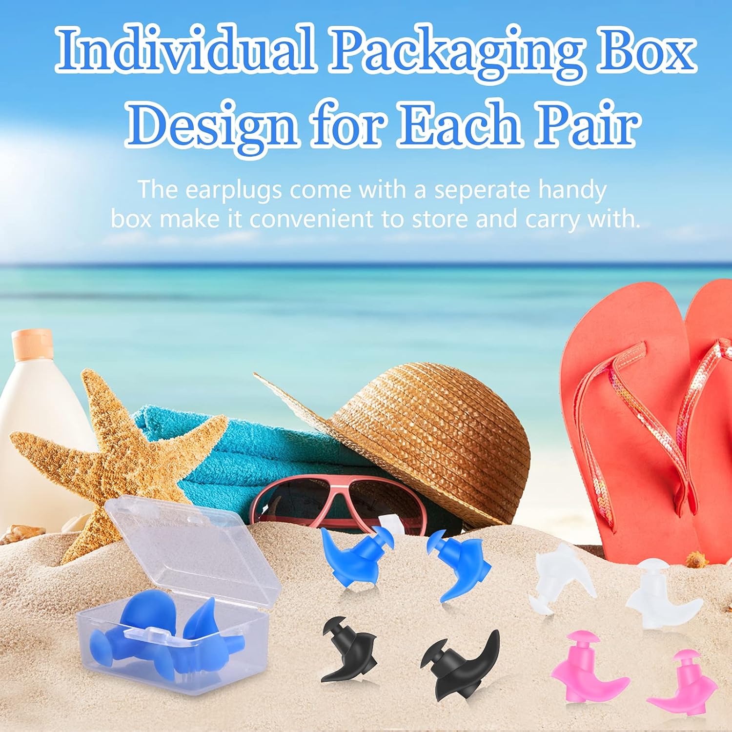 Swimming Ear Plugs, 4 Pairs Reusable Silicone Swimming Ear Plugs for Swimming Showering Bathing Surfing Snorkeling and Other Water Sports, Suitable for Adults and Kids: Health & Personal Care