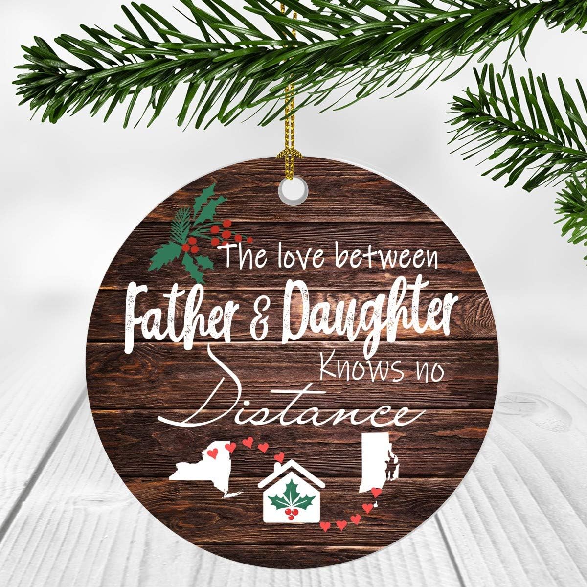 dad and daughter ornament