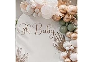 ZAIBIANHAO Oh Baby Shower Party Wall Decal Sign - Balloon Arch Wall Decoration, Gender Reveal Boy, Girl Baby Shower Decorations,Oh Baby Sign Decor (Oh Baby Decal)