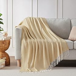 BOURINA Decorative Herringbone Faux Cashmere Fringe