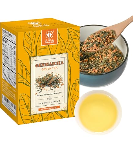 Amazon.com: TIAN HU SHAN Genmaicha green tea with Roasted Rice