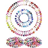Junkin 200 Pcs Belly Button Rings Bulk Colorful Belly Rings Button Banana Navel Barbell Acrylic Body Piercing Jewelry for Women