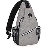 MOSISO Mini Sling Backpack,Small Hiking Daypack Travel Outdoor Casual Sports Bag, Gray