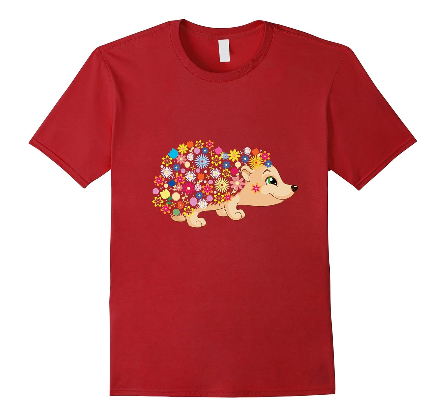 Funny Hedgehog with Flowers t-shirt-ANZ