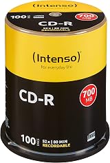 Intenso CD-R 100 Pack Cakebox 700MB 52x Recordable Discs