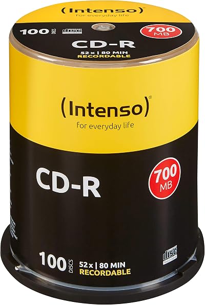 Intenso CD-R 100 Pack Cakebox 700MB 52x Recordable Discs