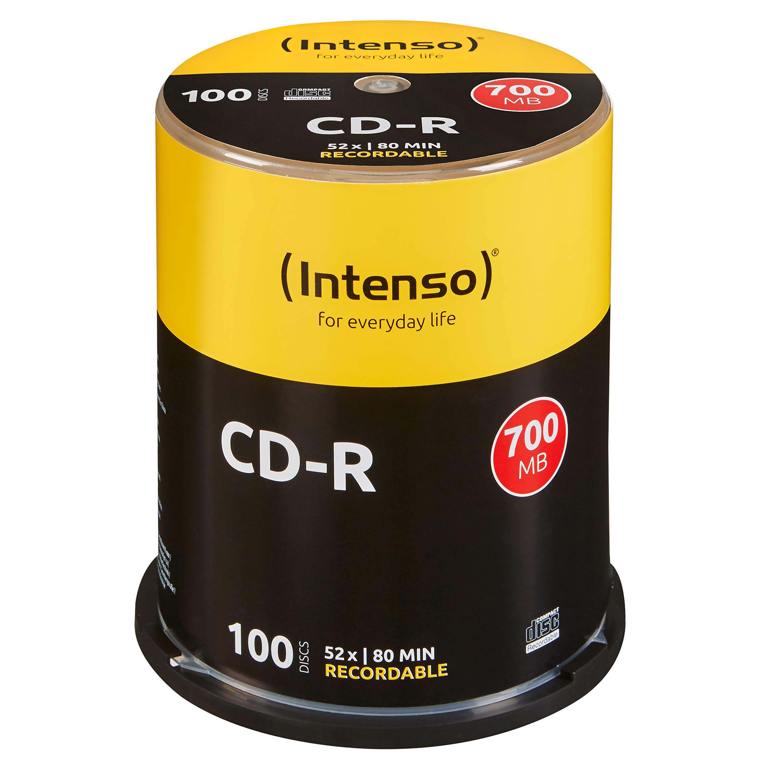 Intenso 1001126 CD-R 52x 100 Pack Cakebox