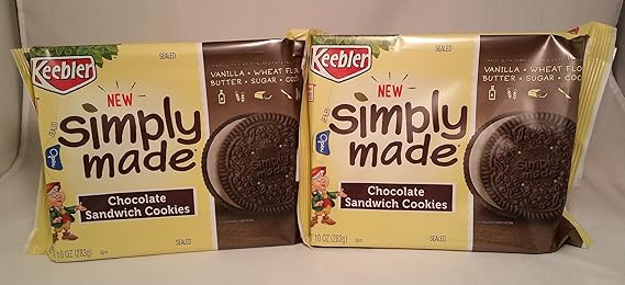 Keebler Simply Made Chocolate Sandwich Cookies 2 Pack Amazon Com Grocery Gourmet Food
