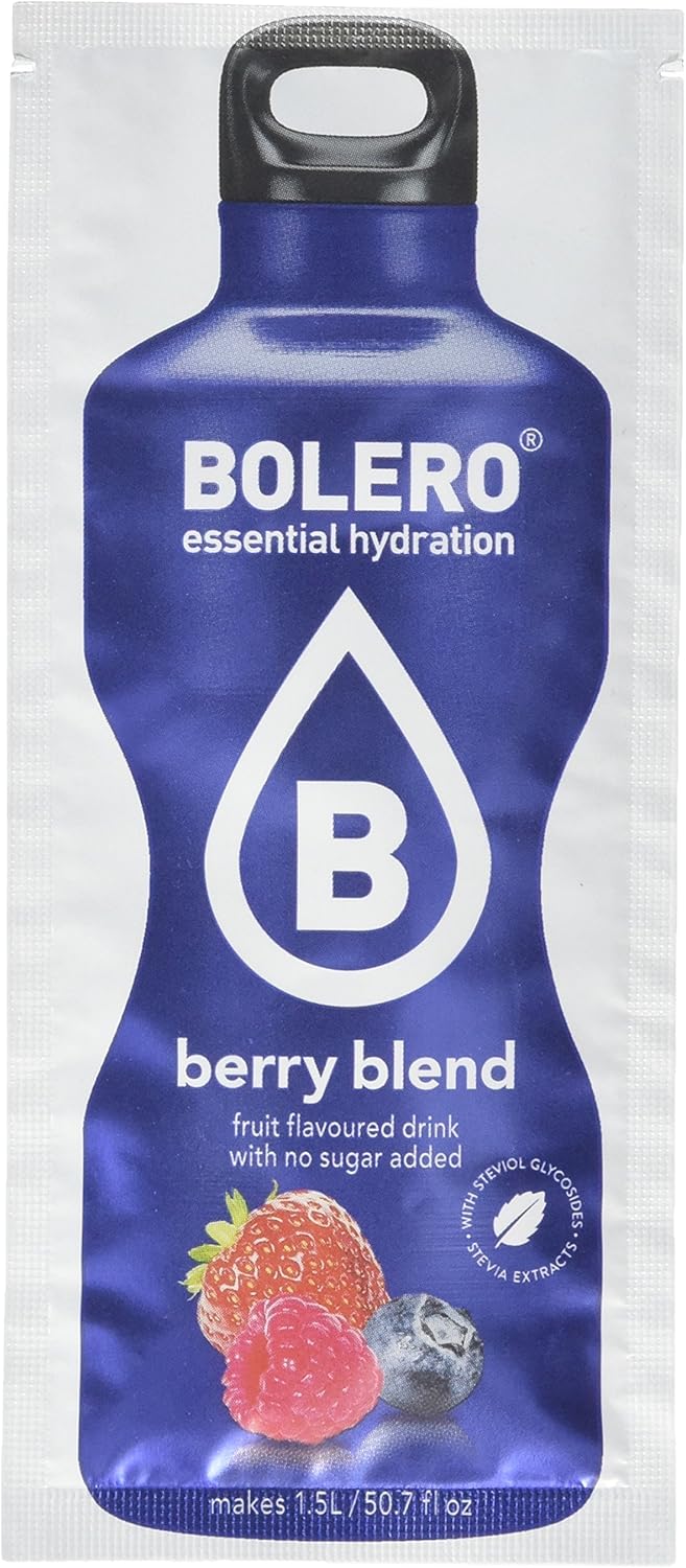 Bolero Essential Hydration Sugar Free Fruit Drink Berry Blend 12
