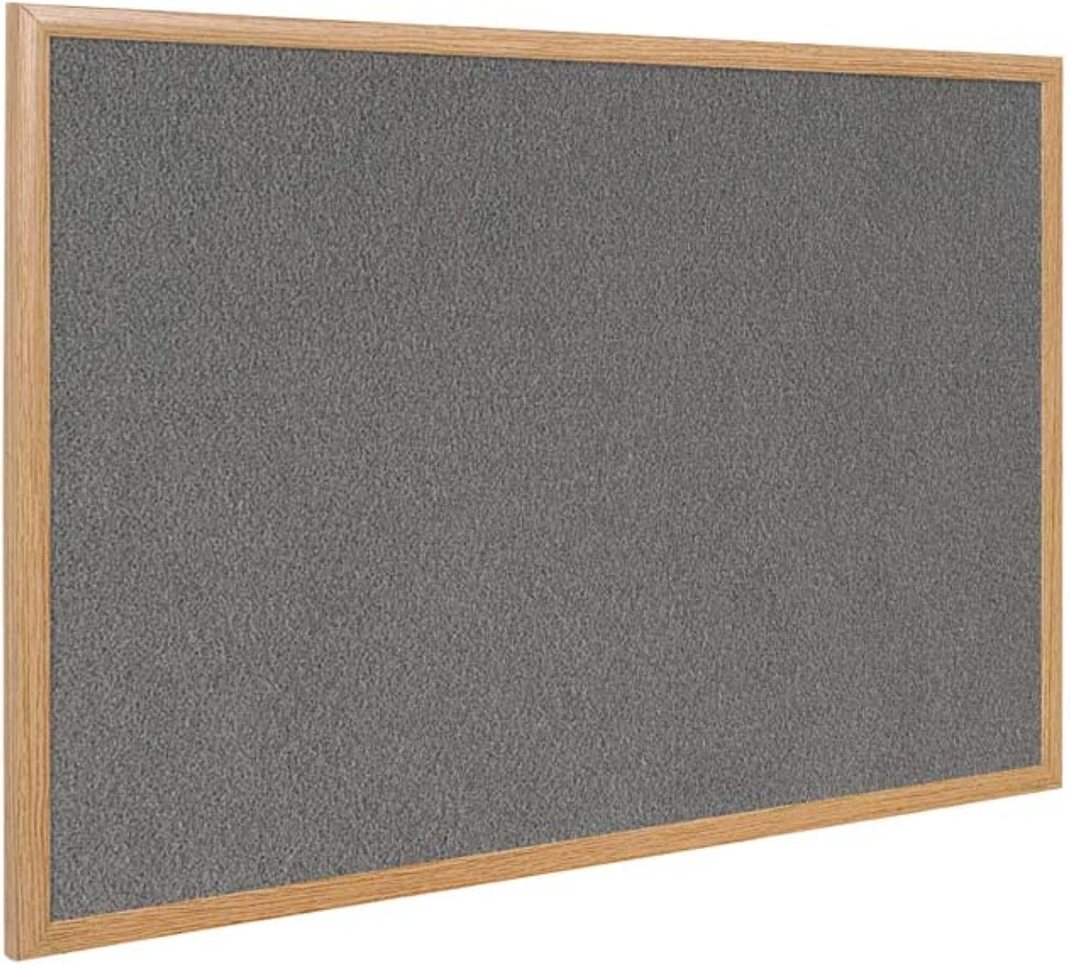 BiOffice 60x90cm Oak Wooden Frame Grey Felt Notice Board Amazon.co.uk