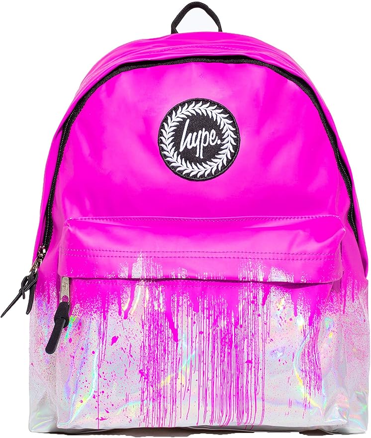 Hype Pink Holo Drips Backpack Amazon.co.uk Clothing