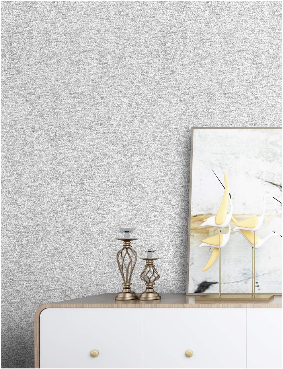 Amazon Haokhome 1 3m グリッター 壁紙 シール ビニール テクスチャード セルフ 接着 剥がせる壁紙 はがせる デザイン ウォールズ バスルーム ベッドルーム ホーム 装飾 用 グリッター 壁紙 45cm X 3m シルバー Diy 工具 ガーデン