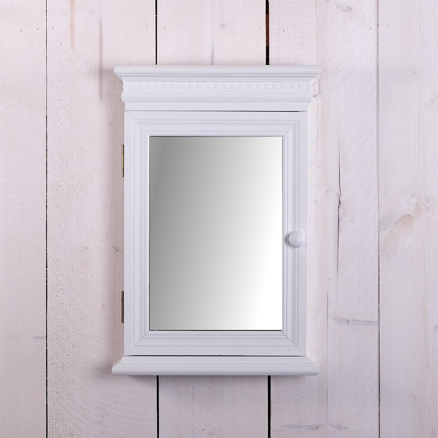 DECORATIVE KEY CABINET EVELYN 17x11 White With Mirror