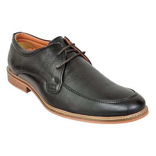 pure leather black formal shoes