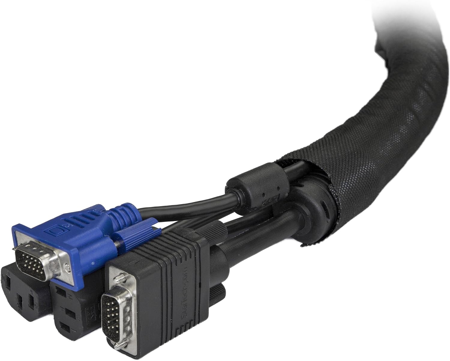 StarTech.com 6.5' (2m) Cable Management Sleeve, Flexible Coiled Cable Wrap, 1.0-1.5" dia. Expandable Sleeve - Image 3