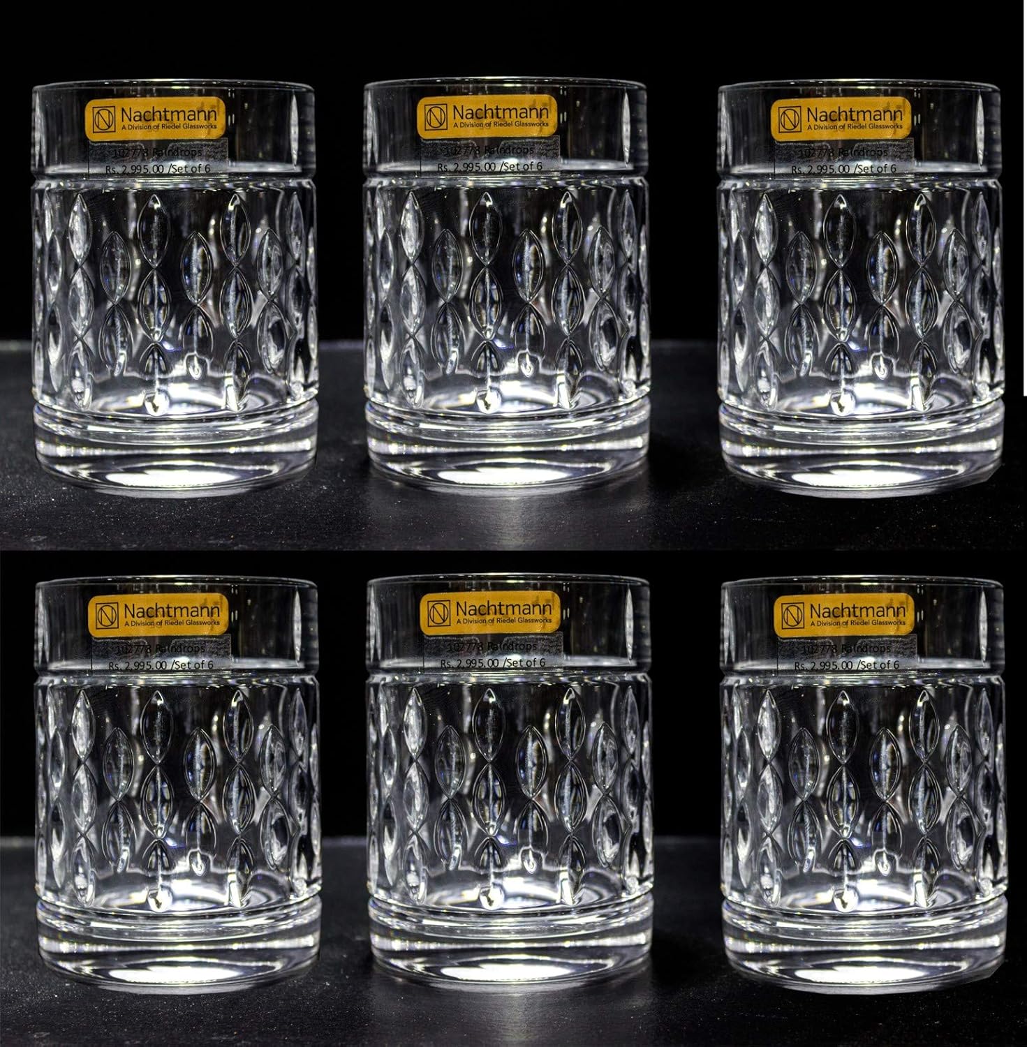 Nachtmann Crystal Whisky Glasses 6 Pcs, Transparent, 345Ml Amazon.in