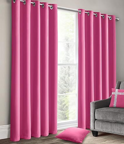 Velosso Plain Blackout Curtains Ring Top Thermal Insulated Eyelet