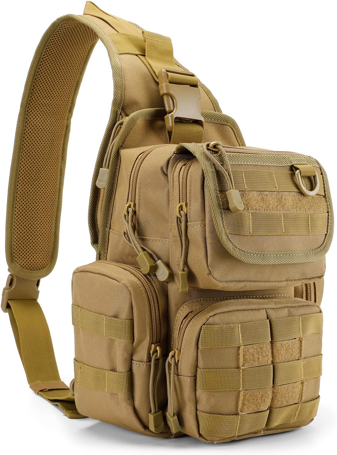 G4Free Outdoor Tactical Sling Backpack Military Sport Daypack Assault Small Shoulder Crossbody Rucksack Chest Pack for Walking Bike Cycling Camping Hiking Trekking