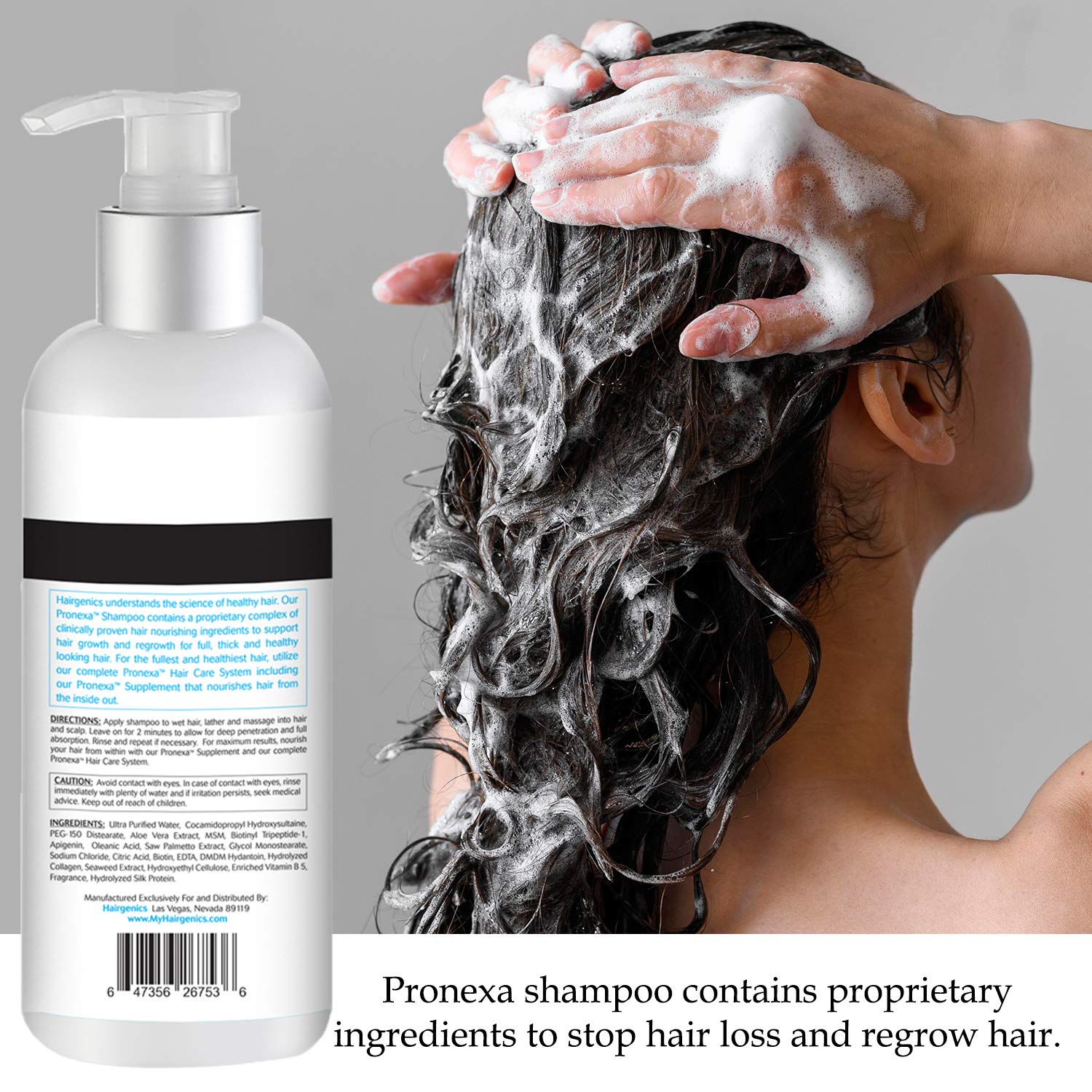 Hairgenics Pronexa Clinical Strength Hair Growth & Regrowth Therapy Hair Loss Shampoo With Biotin, Collagen, and DHT Blockers for Thinning Hair, 8 fl. oz.: Beauty