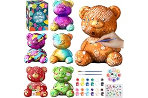 Innorock Paint Your Own Bear Lamp Art Kit, Night Light, Crafts for Teens Girls Boys, Arts & Crafts Kit, Painting Kit, Room Decoration, Christmas Crafts Birthday Gift for Kids Ages 3 4 5 6 7 8 9 10+