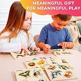QUOKKA Wooden Puzzles for Toddlers 6 Set Peg Jigsaw 1-5 Years view 6