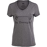 My Therapist (Barbell) | Funny Workout Working Out Weight Lifting Lifter V-Neck Women