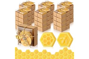 Dimsile 24 Set Baby Shower Bee Party Favors Honeycomb Bee Soap Handmade Scent Soaps with Gift Box Thank You Cards cute Charms for Guest Gender Reveal Keepsake Wedding gifts Decorations (Solid)