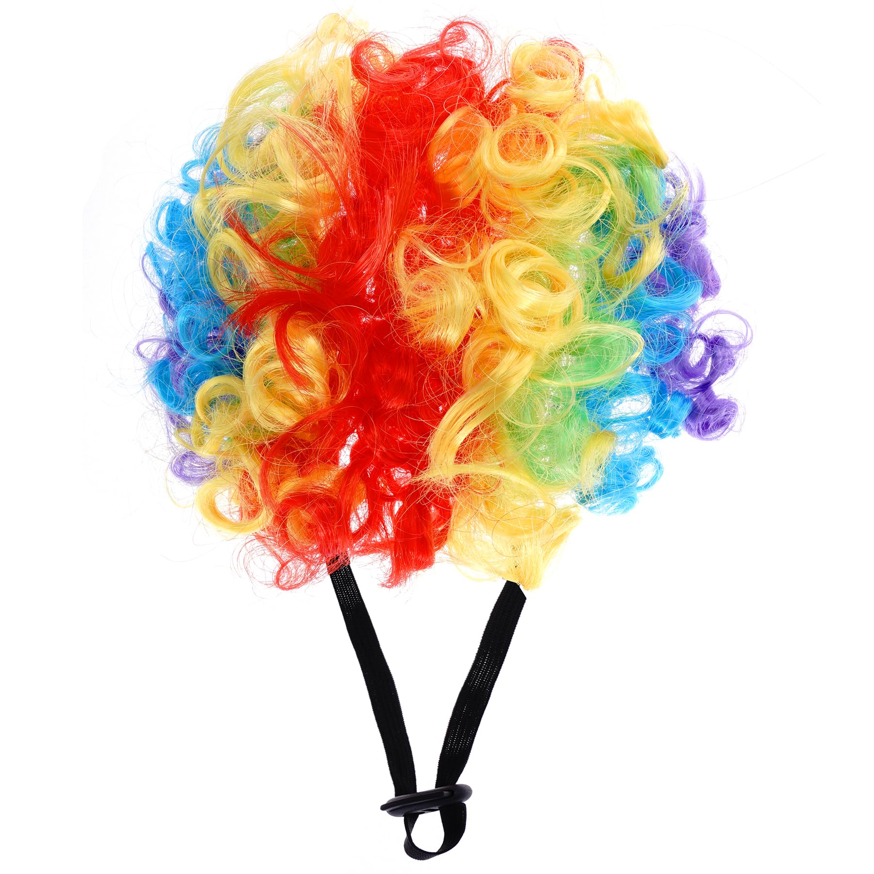 Photo 1 of 1pcs Funny Pets Wigs for Dog, Funny Rainbow Curly Dog Wig Adjustable Pet Wigs for Halloween Pet Cat Decoration Accessories for Halloween, Christmas, Parties Cosplay