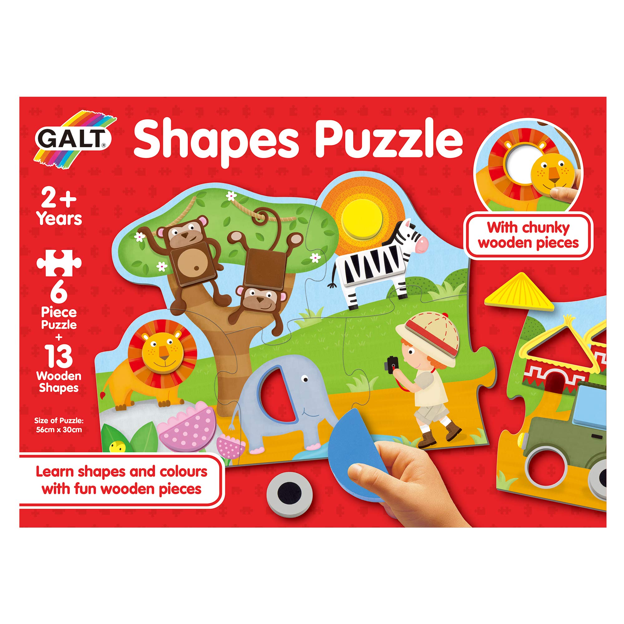 Galt Toys, Shapes Puzzle, Jigsaw Puzzle for Kids, Ages 2 Years Plus