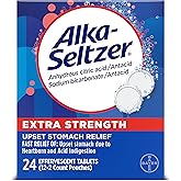 Alka-Seltzer-Extra Strength Tablets, Extra-Strength Antacid &amp; Pain Relief, Original (24 Tablets)