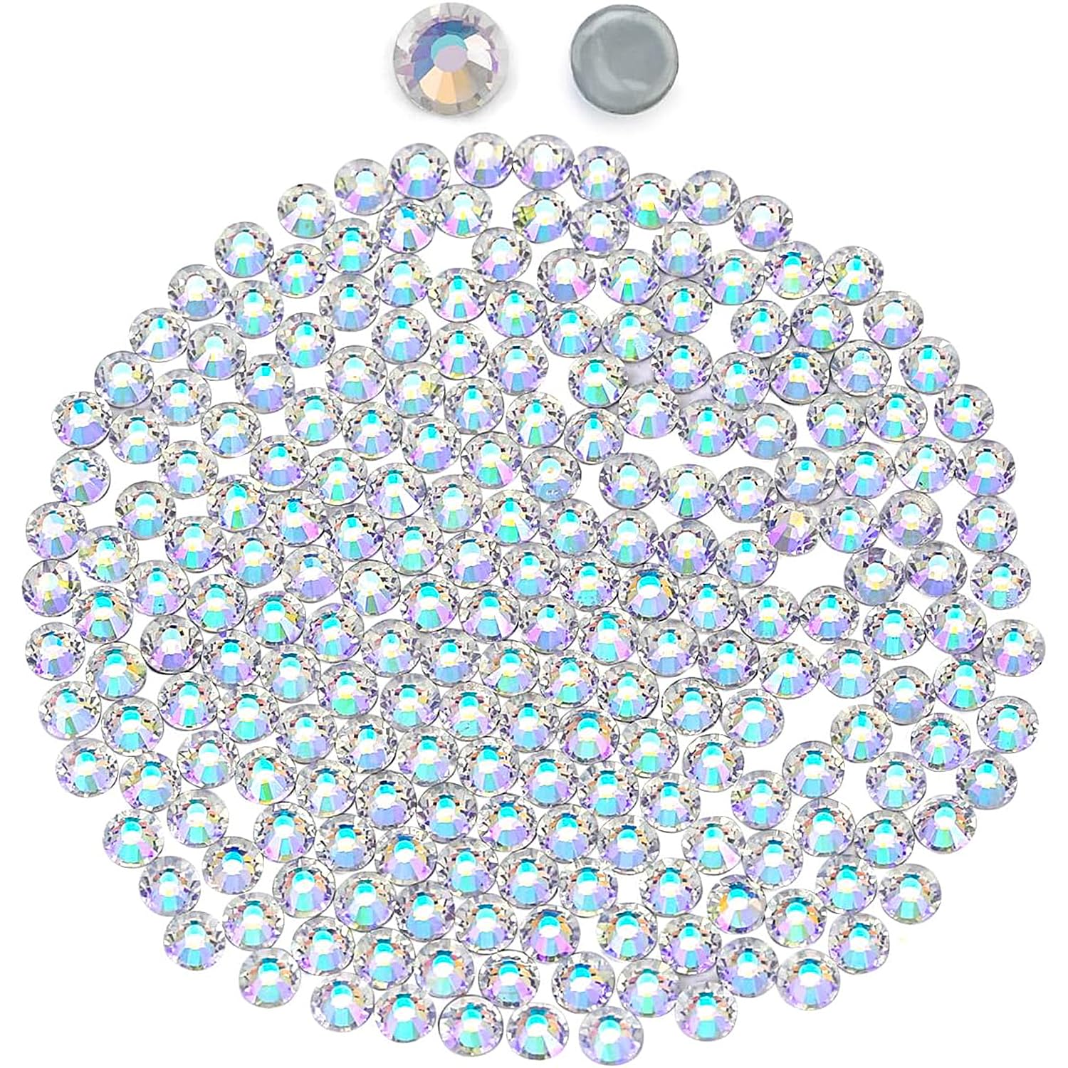 Flatback Hotfix Rhinestones Glass Round Crystals