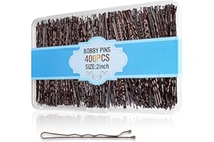 400Pcs Bobby Pins Brown, Cyluer Bobby Pin, 2 Inch Premium Bobby Pins Secure Hold & Pain Free For Women Girls and Kids, Invisible Wave Hair Pins Bulk With Storage Case, Suitable For Various Hairstyles