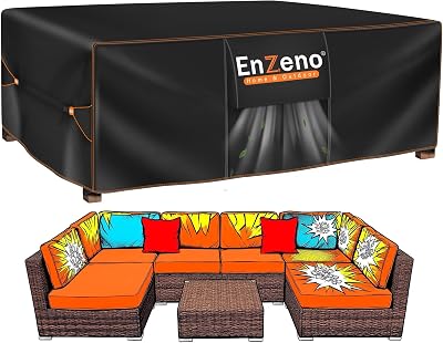 Enzeno Large Garden Furniture Cover 300x200x90cm Waterproof 420D Windproof