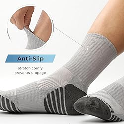 BAMBOO COOL Men's Crew Socks Athletic Running