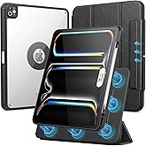 SPARIN Case for iPad Pro 13 inch 2025/2024-M4 M5 with Pencil Holder, Detachable Magnetic Hybrid Protective Case, Portrait/Landscape Stand, Durable Protection, Auto Wake/Sleep -Black