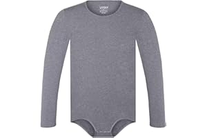 Landofgenie Mens Long Sleeve Bodysuit One Piece Pajamas Romper Basic Onesie Pajamas for Men