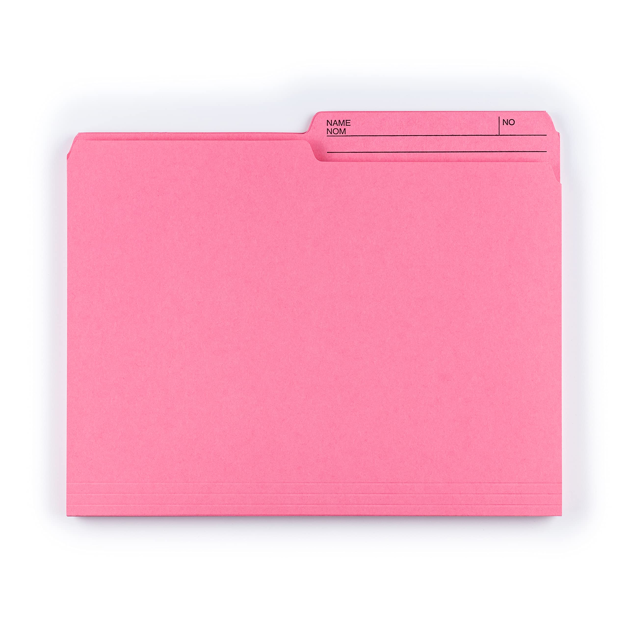 Smead Reversible File Folder, 1/2-Cut Printed Tab, Letter Size, Dark Pink, 100 per Box (10368)