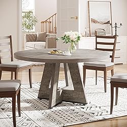 Tribesigns Round Dining Table Wood Kitchen Table