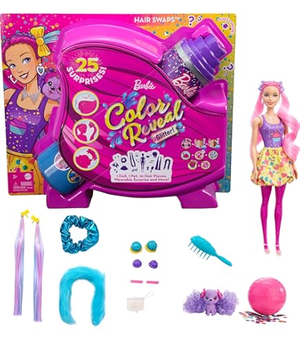 Blind Box Barbie Color Reveal Doll Set With 25 Surprises Including