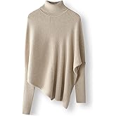 Ciovkis Women's Merino Wool Blend Oversized Sweater 2025 Fall Winter Turtleneck Batwing Sleeve Loose Fit Pullover Sweater