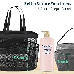 F-color Mesh Shower Caddy Portable, 8.3" Deeper