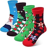 COTTON DAY Kids Boys Crew Dress Socks Bright Colorful Pattern Graphic Print