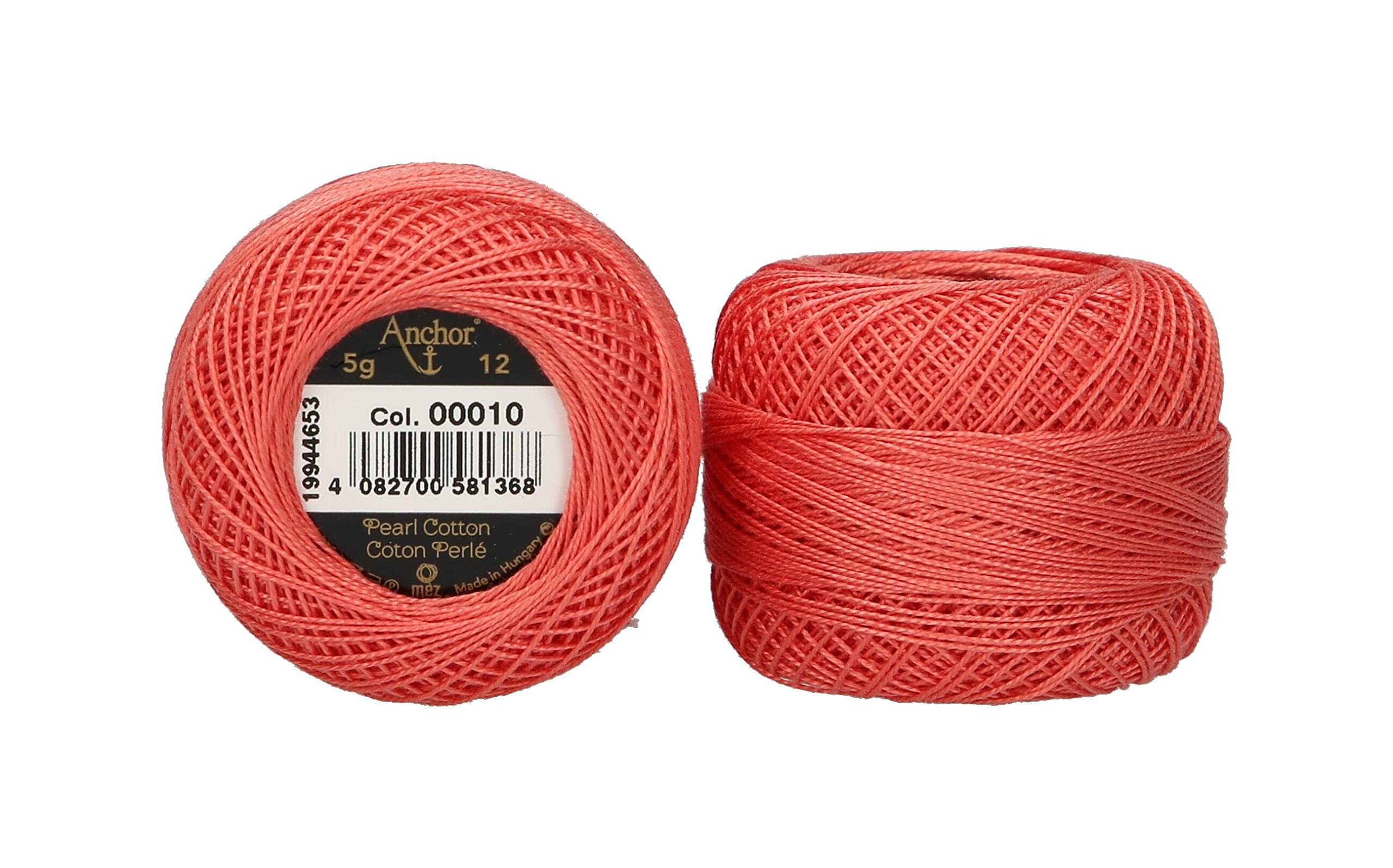 ANCHOR Pearl Yarn, Thickness: 12, Packaging: 5G, Running Length: 56M 10 Embroidery Threads