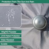 GardenKraft 2.7m Outdoor Parasol Tilt & Crank 6 Ribs Charcoal view 6